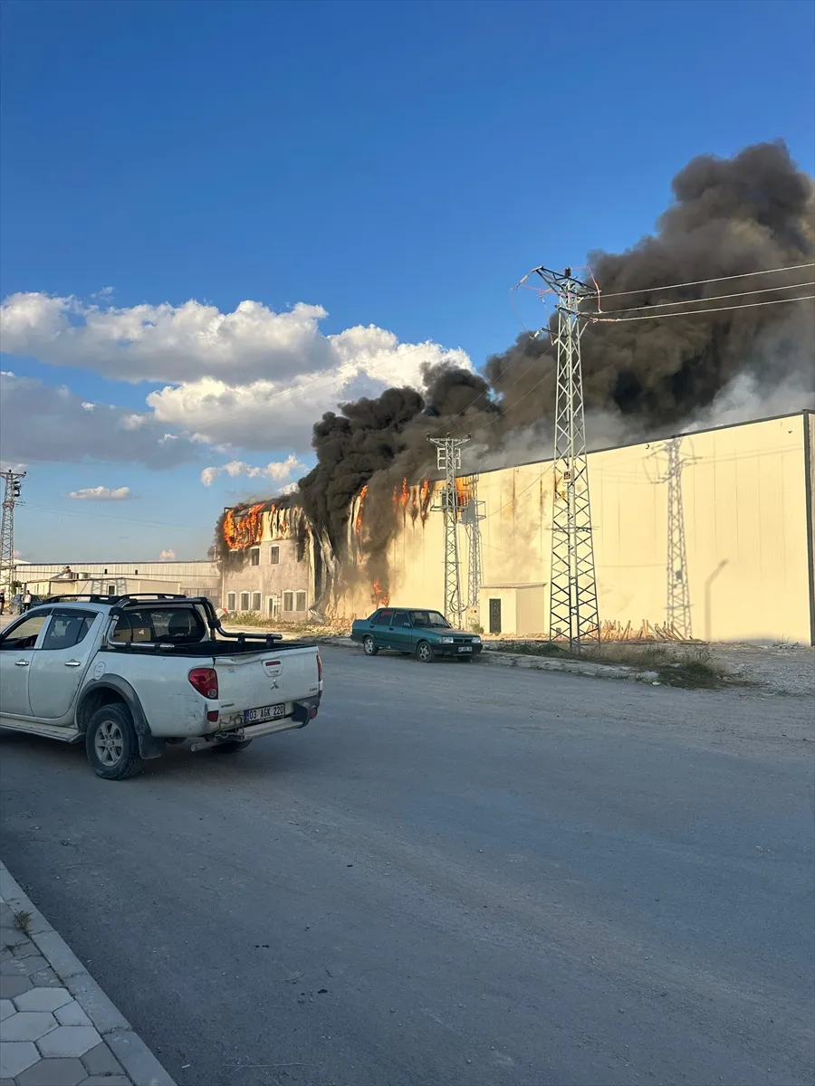 Afyonkarahisar’da mantar fabrikasında çıkan yangına müdahale ediliyor Afyonkarahisar’da mantar fabrikasında çıkan yangına müdahale ediliyor