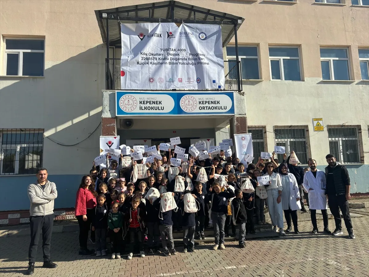 Biruni Üniversitesinden Muş’ta kırsal bölgede yaşayan çocuklara bilim projesi Biruni Üniversitesinden Muş’ta kırsal bölgede yaşayan çocuklara bilim projesi