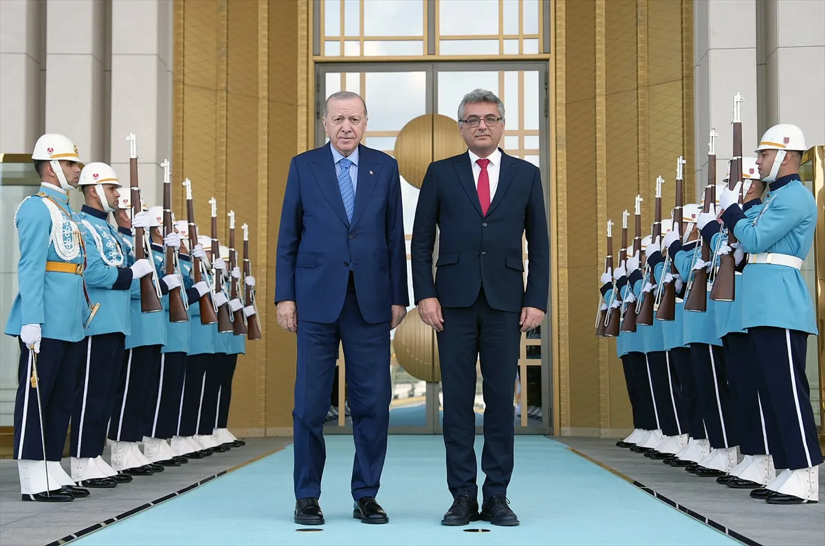 Cumhurbaşkanı Erdoğan, KKTC Cumhurbaşkanı Erhürman ile görüştü