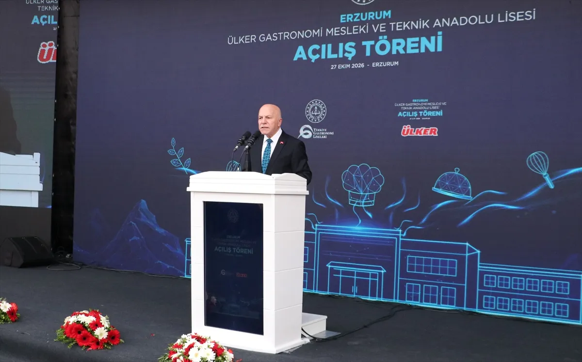 Erzurum Ülker Gastronomi Mesleki ve Teknik Anadolu Lisesinin açılışı yapıldı 4. kare