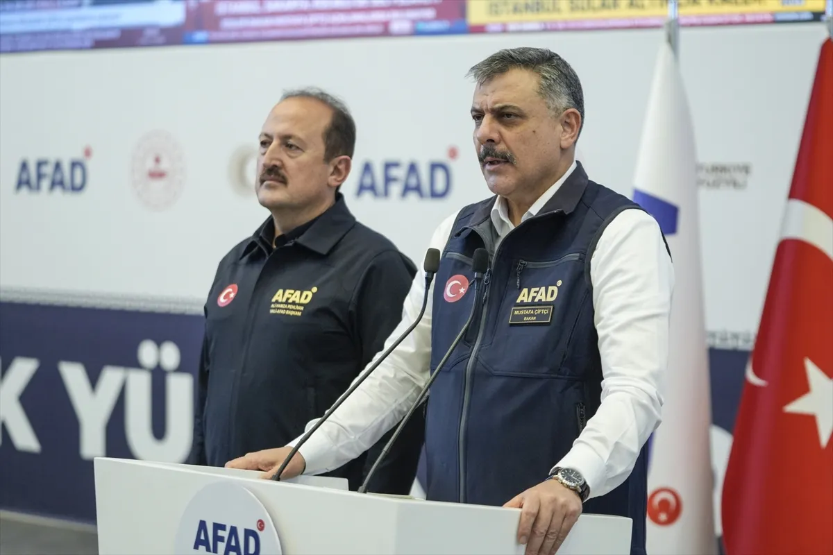 İçişleri Bakanı Çiftçi, İstanbul ve çevre illerdeki yağışa ilişkin son durumu açıkladı