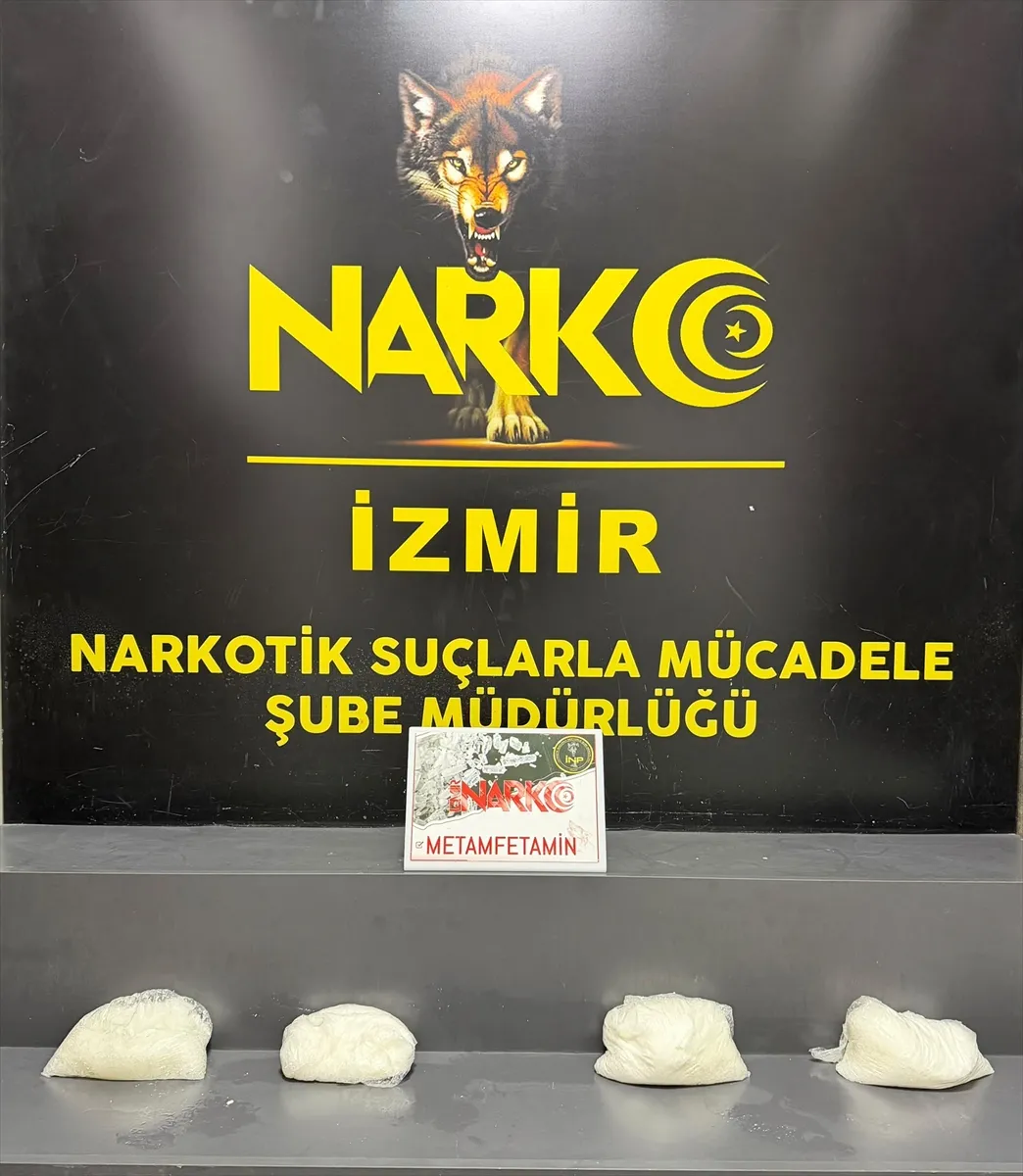 İzmir’de peynir bidonuna gizlenmiş 2 kilo 350 gram uyuşturucu ele geçirildi