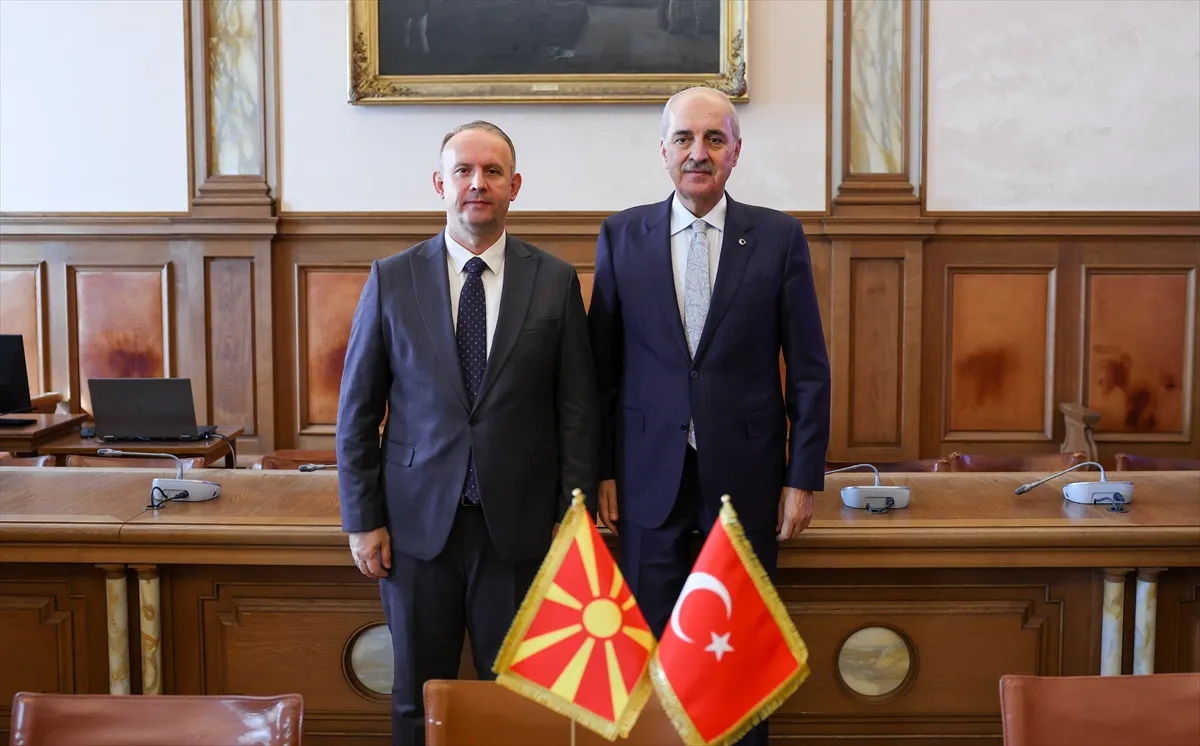 TBMM Başkanı Kurtulmuş, Kuzey Makedonya Meclis Başkanı Gaşi ile görüştü