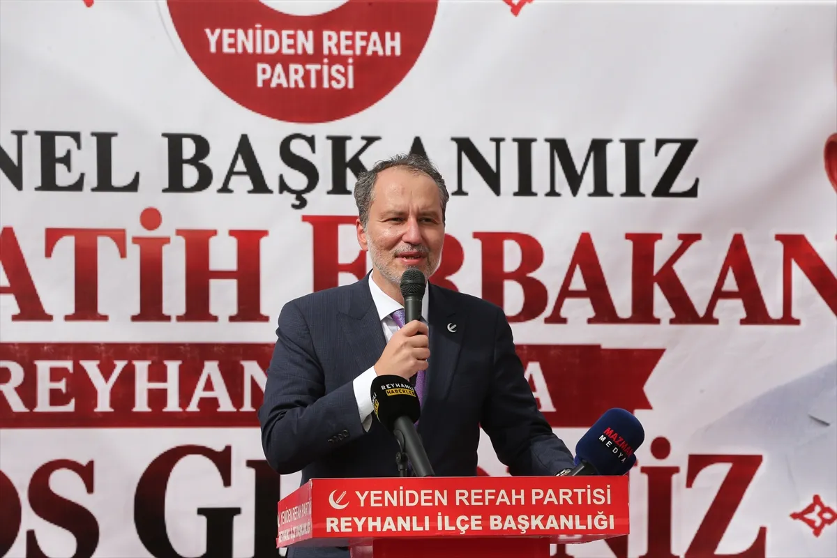 Yeniden Refah Partisi Genel Başkanı Fatih Erbakan Hatay’da konuştu 6. kare