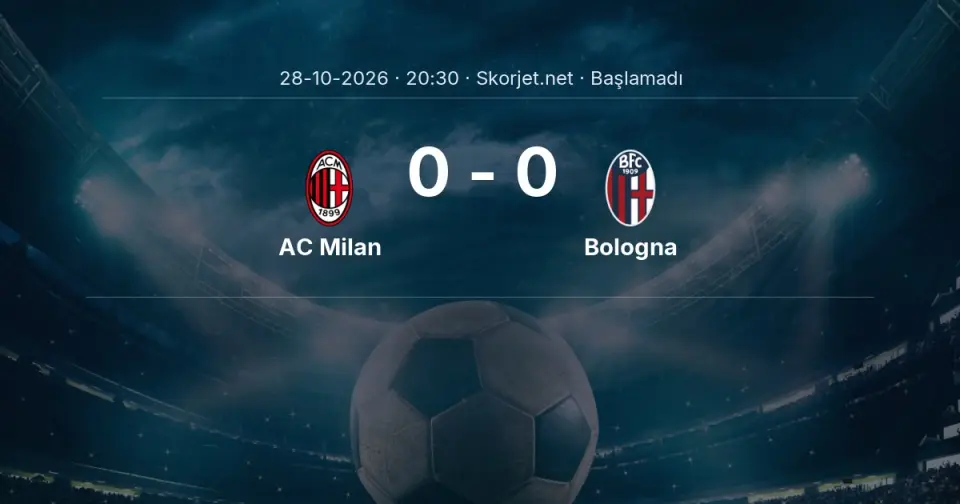 AC Milan - Bologna Maçı Öncesi Kadrolar ve Maç Bilgileri
