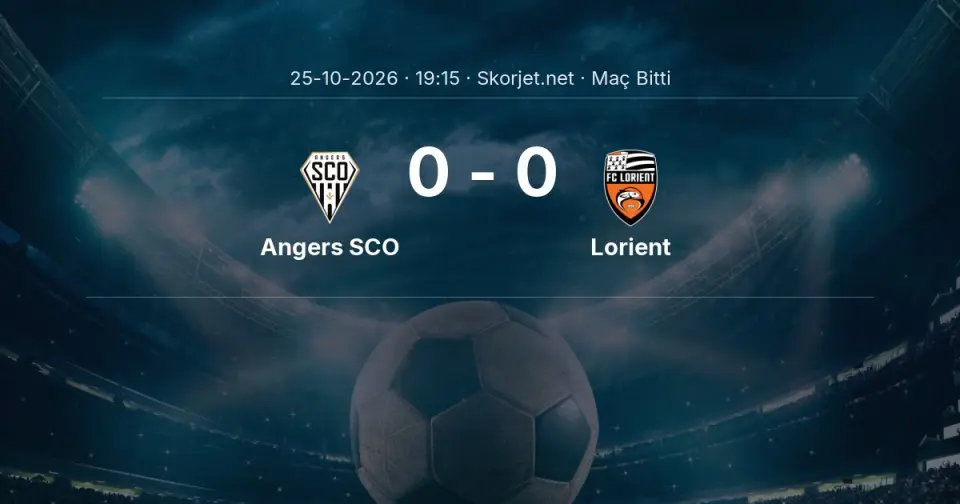 Angers SCO - Lorient Mücadelesi Sona Erdi - Skor: 0-0