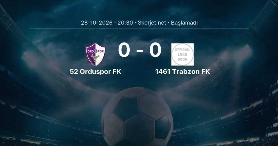 CANLI | 52 Orduspor FK - 1461 Trabzon FK maçı başladı
