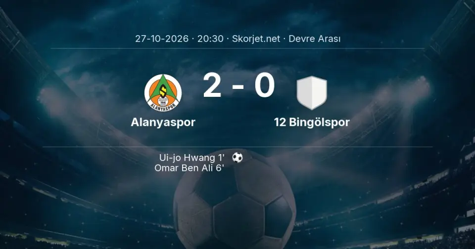 CANLI | Alanyaspor 2-0 12 Bingölspor - Devre Arası CANLI | Alanyaspor 2-0 12 Bingölspor - Devre Arası