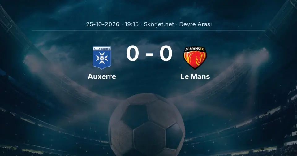 CANLI | Auxerre 0-0 Le Mans - Devre Arası