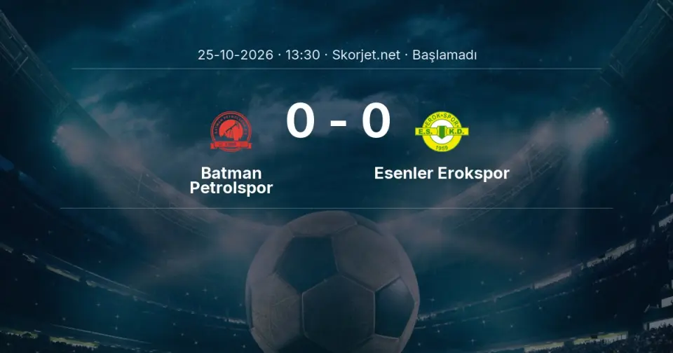 CANLI | Batman Petrolspor - Esenler Erokspor maçı başladı