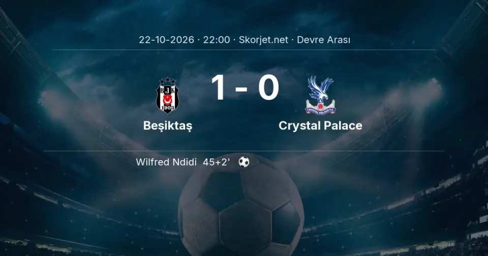 CANLI | Beşiktaş 1-0 Crystal Palace - Devre Arası