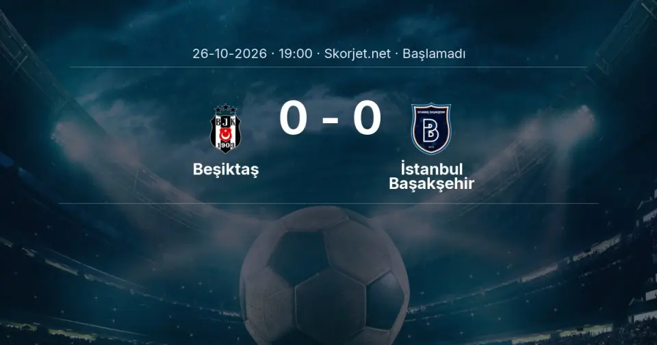 CANLI | Beşiktaş - İstanbul Başakşehir maçı başladı
