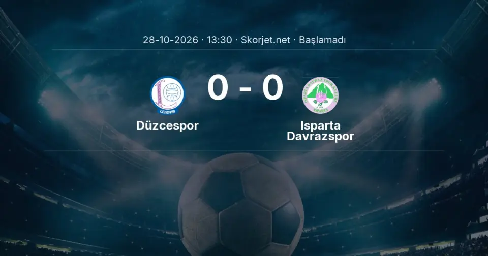 CANLI | Düzcespor - Isparta Davrazspor maçı başladı CANLI | Düzcespor - Isparta Davrazspor maçı başladı