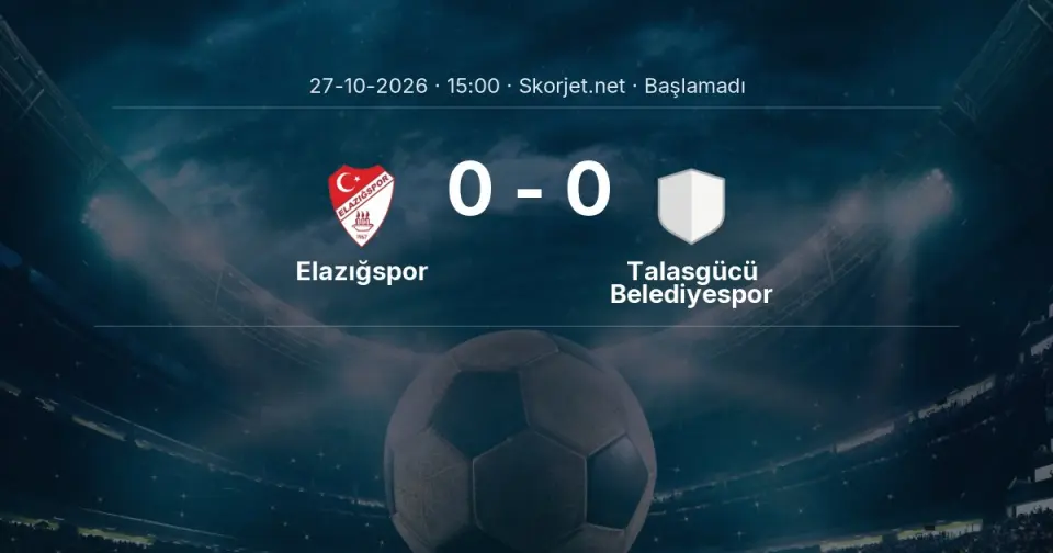 CANLI | Elazığspor - Talasgücü Belediyespor maçı başladı CANLI | Elazığspor - Talasgücü Belediyespor maçı başladı