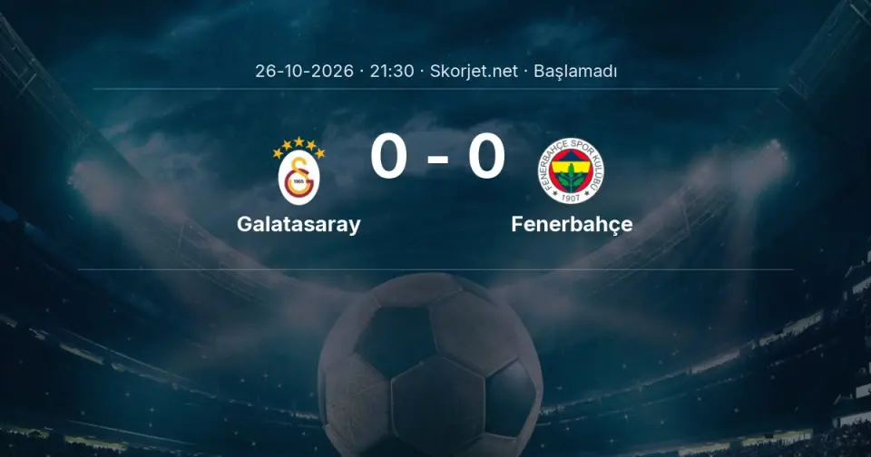 CANLI | Galatasaray - Fenerbahçe maçı başladı