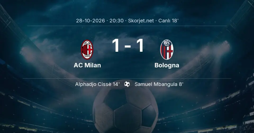 CANLI GOL | AC Milan 1-1 Bologna - Alphadjo Cissè (14. dakika)