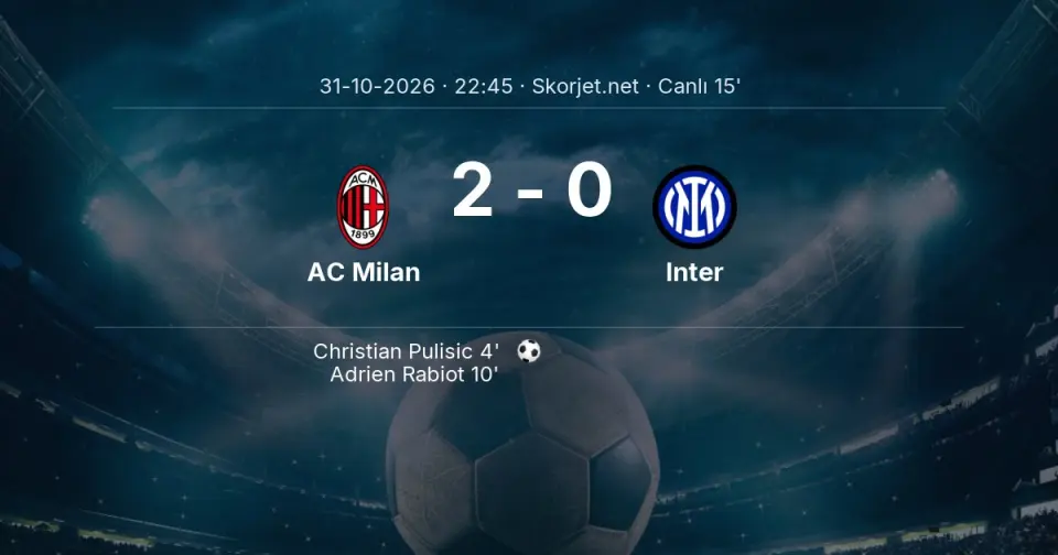 CANLI GOL | AC Milan 2-0 Inter - Adrien Rabiot (10. dakika) CANLI GOL | AC Milan 2-0 Inter - Adrien Rabiot (10. dakika)