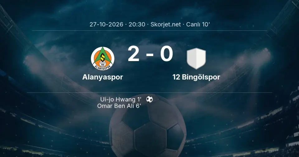 CANLI GOL | Alanyaspor 2-0 12 Bingölspor - Omar Ben Ali (6. dakika) CANLI GOL | Alanyaspor 2-0 12 Bingölspor - Omar Ben Ali (6. dakika)