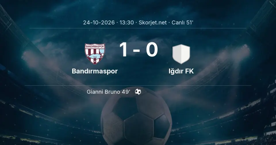 CANLI GOL | Bandırmaspor 1-0 Iğdır FK - Gianni Bruno (49. dakika) CANLI GOL | Bandırmaspor 1-0 Iğdır FK - Gianni Bruno (49. dakika)