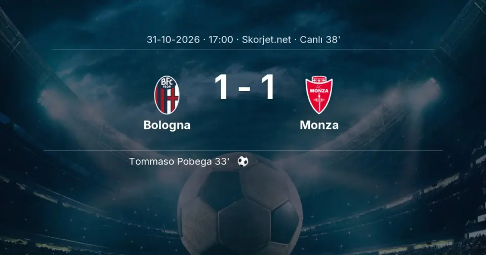 CANLI GOL | Bologna 1-1 Monza - Tommaso Pobega (33. dakika)