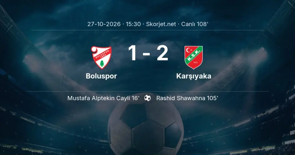 CANLI GOL | Boluspor 1-2 Karşıyaka - Rashid Shawahna (105. dakika)