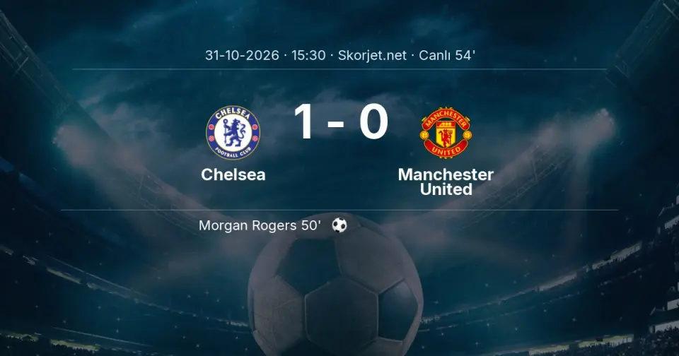 CANLI GOL | Chelsea 1-0 Manchester United - Morgan Rogers (50. dakika)