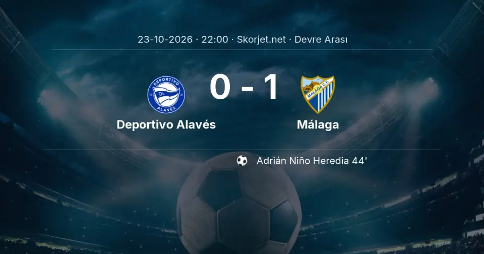 CANLI GOL | Deportivo Alavés 0-1 Málaga - Adrián Niño Heredia (44. dakika)