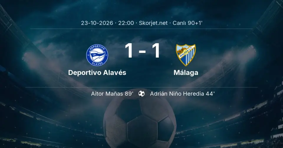 CANLI GOL | Deportivo Alavés 1-1 Málaga - Aitor Mañas (89. dakika)