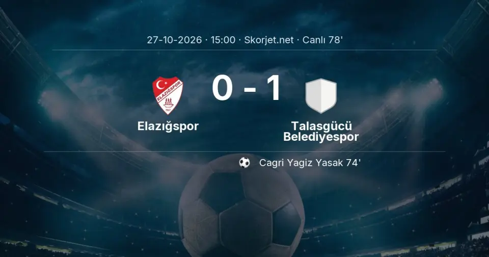 CANLI GOL | Elazığspor 0-1 Talasgücü Belediyespor - Cagri Yagiz Yasak (74. dakika) CANLI GOL | Elazığspor 0-1 Talasgücü Belediyespor - Cagri Yagiz Yasak (74. dakika)