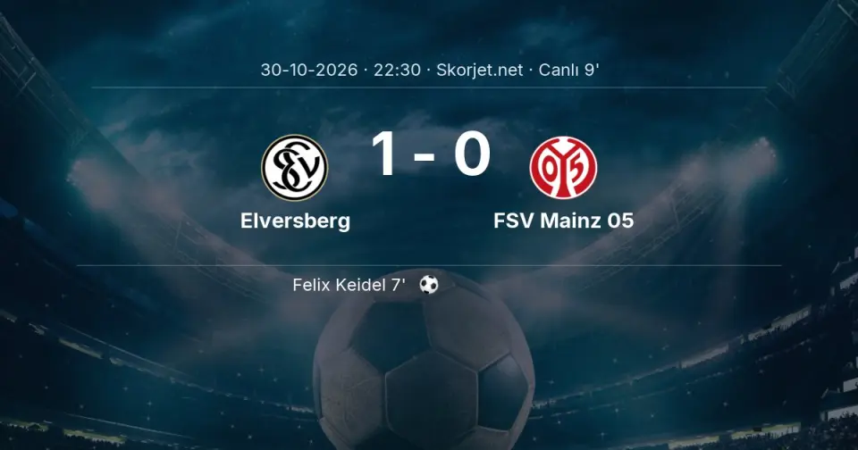CANLI GOL | Elversberg 1-0 FSV Mainz 05 - Felix Keidel (7. dakika) CANLI GOL | Elversberg 1-0 FSV Mainz 05 - Felix Keidel (7. dakika)