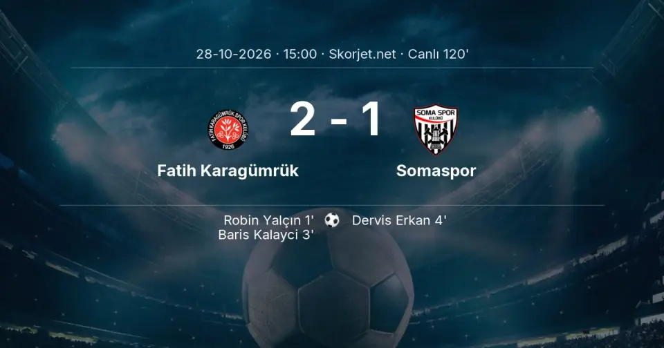 CANLI GOL | Fatih Karagümrük 2-1 Somaspor - Dervis Erkan (4. dakika) CANLI GOL | Fatih Karagümrük 2-1 Somaspor - Dervis Erkan (4. dakika)