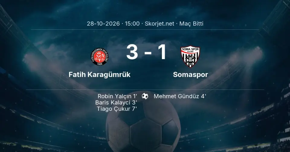 CANLI GOL | Fatih Karagümrük 3-1 Somaspor - Tiago Çukur (7. dakika) CANLI GOL | Fatih Karagümrük 3-1 Somaspor - Tiago Çukur (7. dakika)