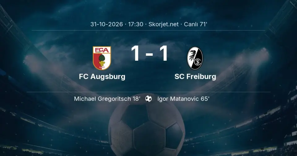 CANLI GOL | FC Augsburg 1-1 SC Freiburg - Igor Matanovic (65. dakika)