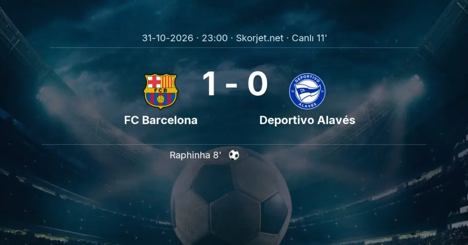 CANLI GOL | FC Barcelona 1-0 Deportivo Alavés - Raphinha (8. dakika) CANLI GOL | FC Barcelona 1-0 Deportivo Alavés - Raphinha (8. dakika)