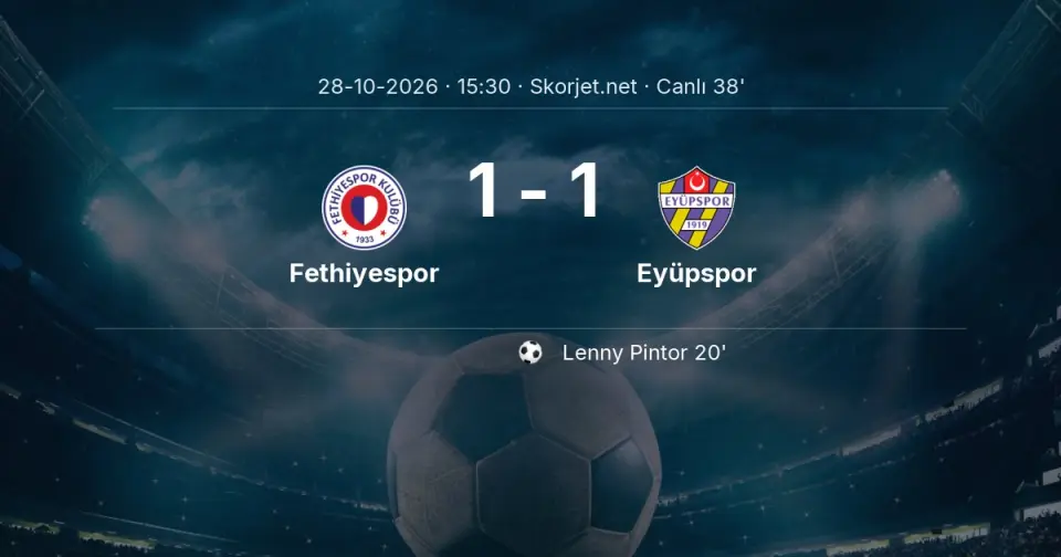 CANLI GOL | Fethiyespor 1-1 Eyüpspor - Mehmet Kaan Türkmen (36. dakika)