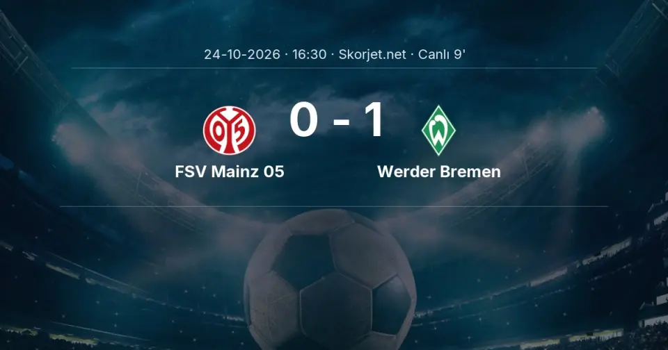 CANLI GOL | FSV Mainz 05 0-1 Werder Bremen - Niclas Füllkrug (7. dakika)