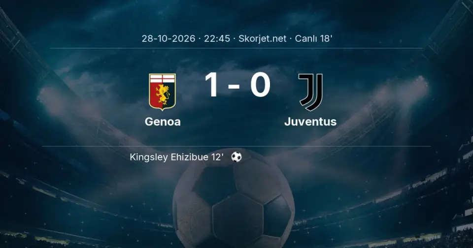 CANLI GOL | Genoa 1-0 Juventus - Kingsley Ehizibue (12. dakika)