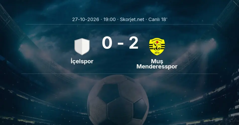 CANLI GOL | İçelspor 0-1 Muş Menderesspor - Cem Çelik (13. dakika)