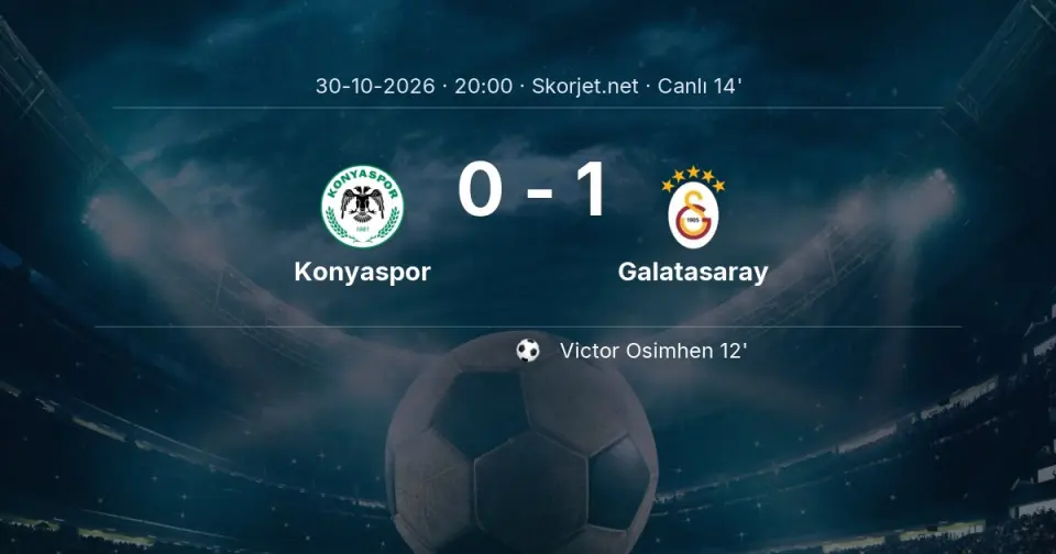 CANLI GOL | Konyaspor 0-1 Galatasaray - Victor Osimhen (12. dakika)