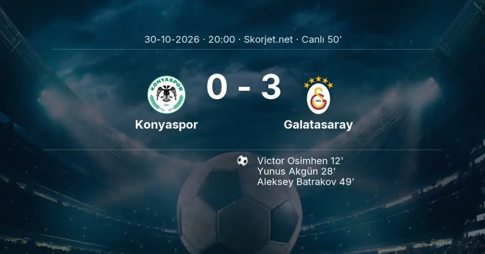 CANLI GOL | Konyaspor 0-3 Galatasaray - Aleksey Batrakov (49. dakika)