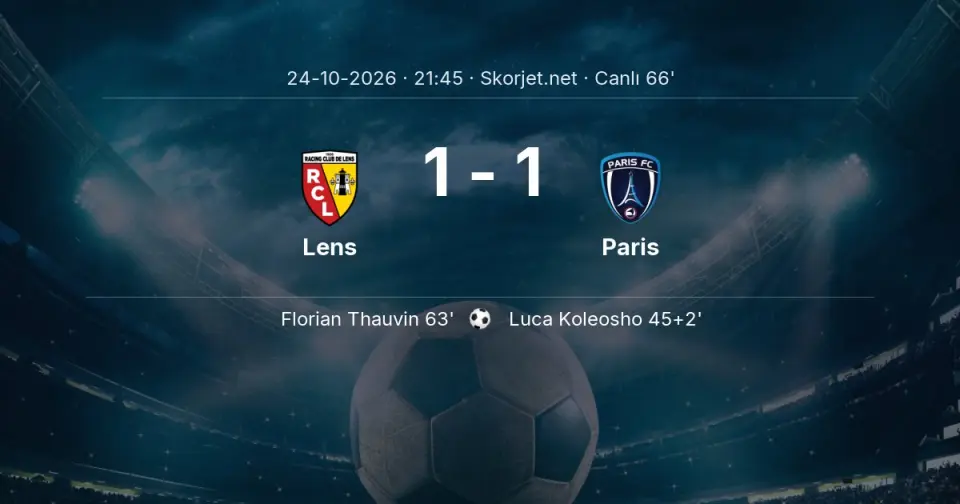 CANLI GOL | Lens 1-1 Paris - Florian Thauvin (63. dakika)