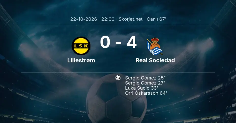 CANLI GOL | Lillestrøm 0-4 Real Sociedad - Orri Óskarsson (64. dakika)