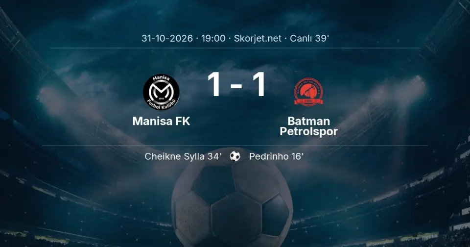 CANLI GOL | Manisa FK 1-1 Batman Petrolspor - Cheikne Sylla (34. dakika)