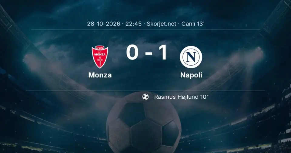 CANLI GOL | Monza 0-1 Napoli - Rasmus Højlund (10. dakika)