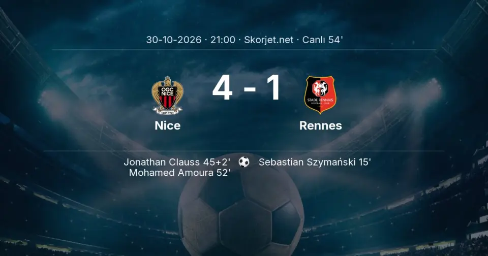 CANLI GOL | Nice 4-1 Rennes - Mohamed Amoura (52. dakika)