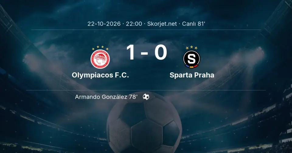 CANLI GOL | Olympiacos F.C. 1-0 Sparta Praha - Armando González (78. dakika)