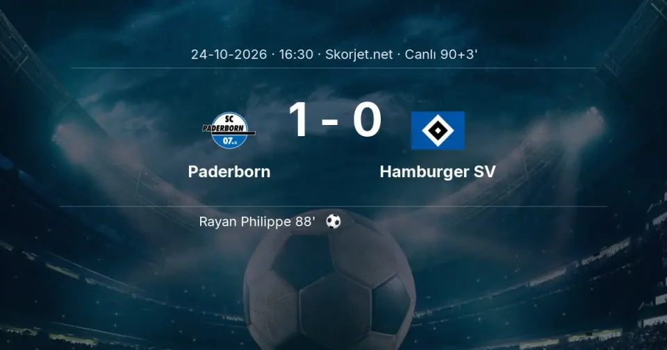 CANLI GOL | Paderborn 1-0 Hamburger SV - Rayan Philippe (88. dakika) CANLI GOL | Paderborn 1-0 Hamburger SV - Rayan Philippe (88. dakika)