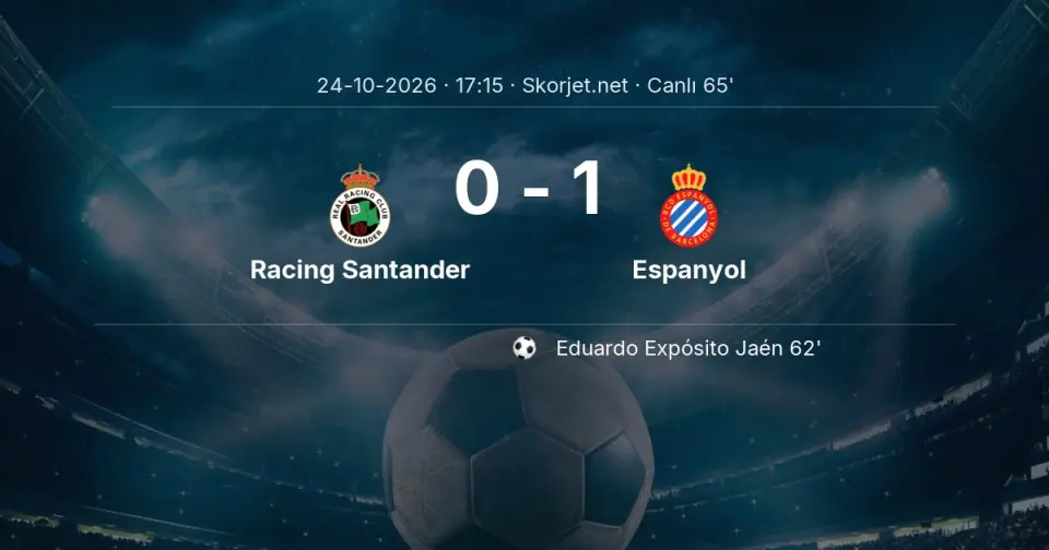 CANLI GOL | Racing Santander 0-1 Espanyol - Eduardo Expósito Jaén (62. dakika)