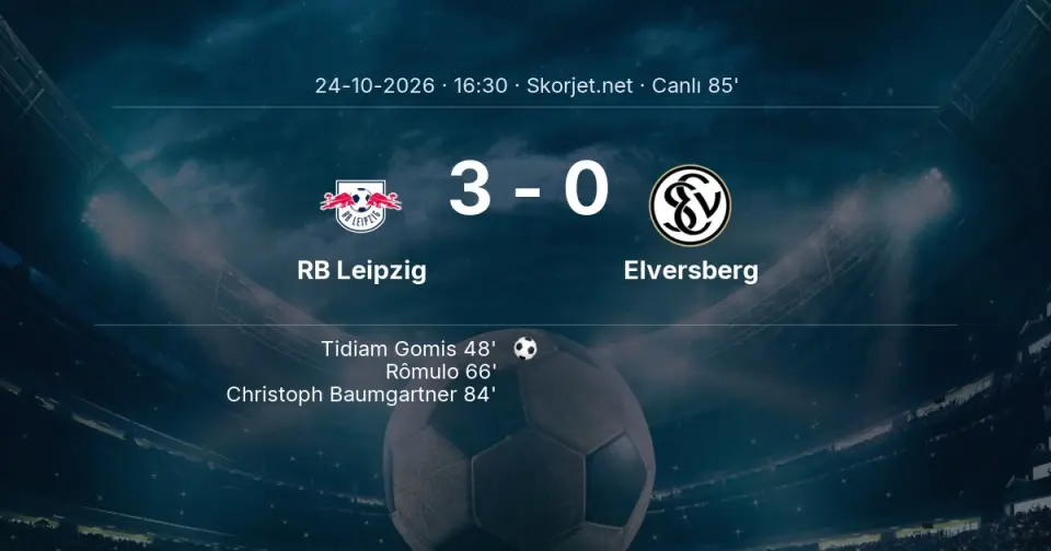 CANLI GOL | RB Leipzig 3-0 Elversberg - Christoph Baumgartner (84. dakika)