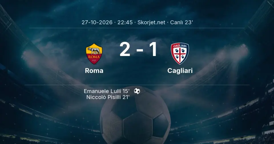 CANLI GOL | Roma 2-1 Cagliari - Niccolò Pisilli (21. dakika)